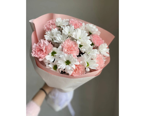 Букет "Ромашка в зефирке"